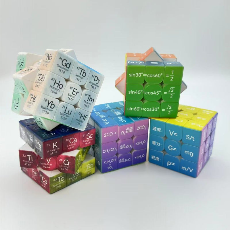 Chemical Elements Mathematical Physics Formula Student Puzzle Rubik'S Cube Toy Personalized Creative Third-Order Rubik'S Cube Children'S Gift - Image 2